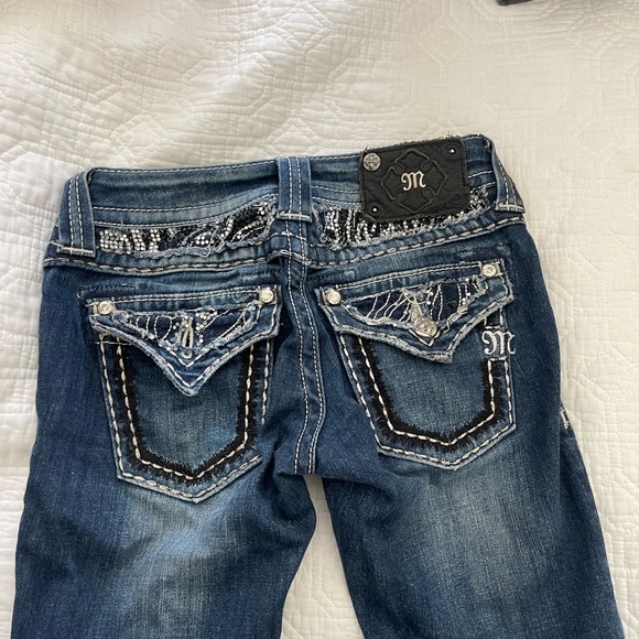 Zebra Print Skinny Miss Me Jeans - Picture 4 of 4